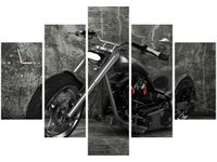 105CM 150CM ZEGAR 5 ELEM MOTOCYKL DRUK OBRAZ