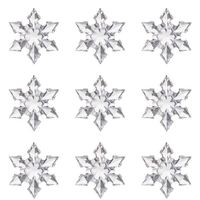 Kryształki 9 szt. przezroczyste bombki choinkowe śnieżynki