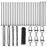 Ogrodzenie z słupkami Szary 0.8 x 50 m Stal pokryta PCV