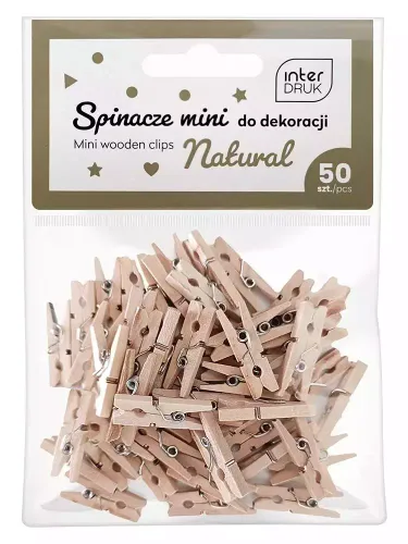Naturalne Spinacze Do Dekoracji Mini 50Szt na Arena.pl