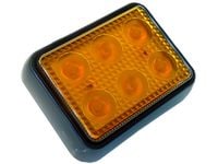mocna Lampa 6 LED 10x8 cm ostrzegawcza sygnalizacyjna 12v 24v odp 40W