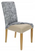 Pokrowiec Na Krzesło Szary Wzory Elastyczny