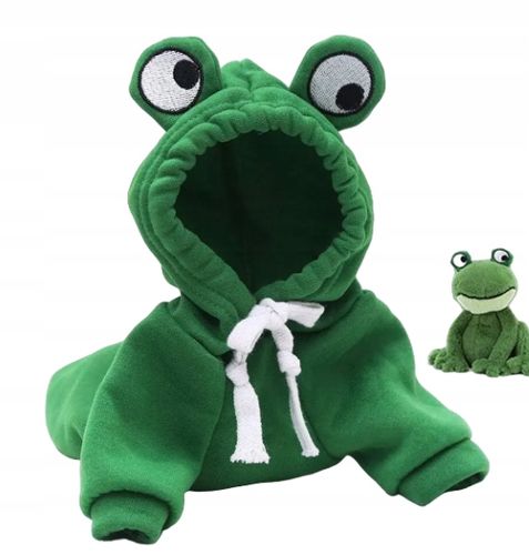 UBRANIE PRZEBRANIE DLA PSA KOTA BLUZA Z KAPTUREM ZIELONA ŻABA S na Arena.pl