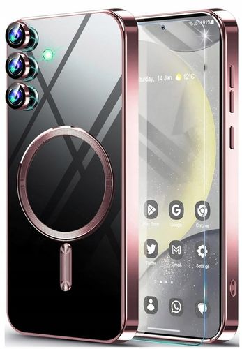 ETUI MAGSAFE GLAMOUR CLEAR CASE do SAMSUNG GALAXY S24 FE 5G SZKŁO HARTOWANE na Arena.pl