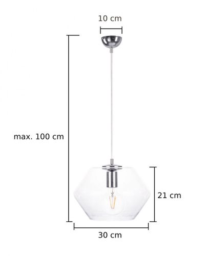 Lampa wisząca 1xE27 EVE SILVER na Arena.pl