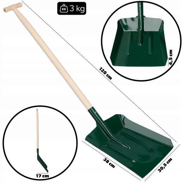 ŁOPATA DO POPIOŁU WĘGLA PIECA MIAŁU PIASKU 120 cm zdjęcie 2