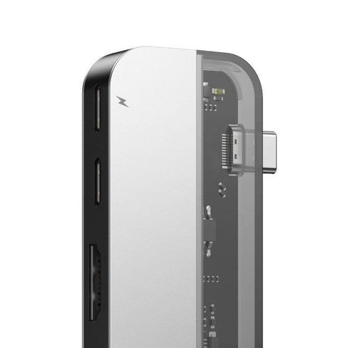 BASEUS TRANSPARENT ADAPTER TYPE-C TO MULTI PORT 5IN1 GREY na Arena.pl