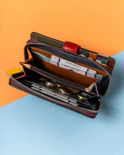 duży, patchworkowy portfel damski - rovicky na Arena.pl