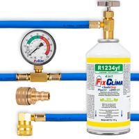 ZESTAW DO NAPEŁNIANIA KLIMATYZACJI AUT GAZ R1234YF 4W1 CZYNNIK CHŁODNICZY