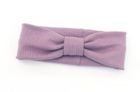 Opaska szeroka dzianinowa dla dziewczynki brudna lilia S