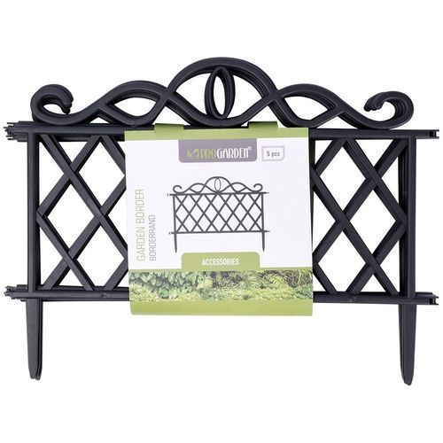 Płotek ogrodowy czarny 48x27 cm 5 szt. na Arena.pl