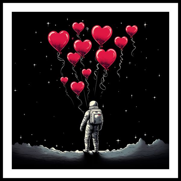 Plakat 80x80cm Astronauta Własnych Celi zdjęcie 3