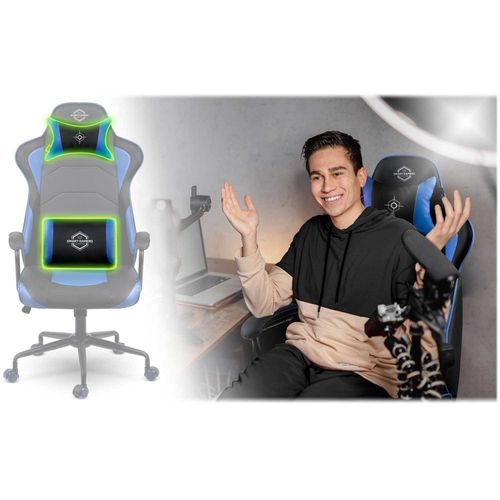 Fotel gamingowy Sofotel Yasuo - niebieski - 2591 na Arena.pl