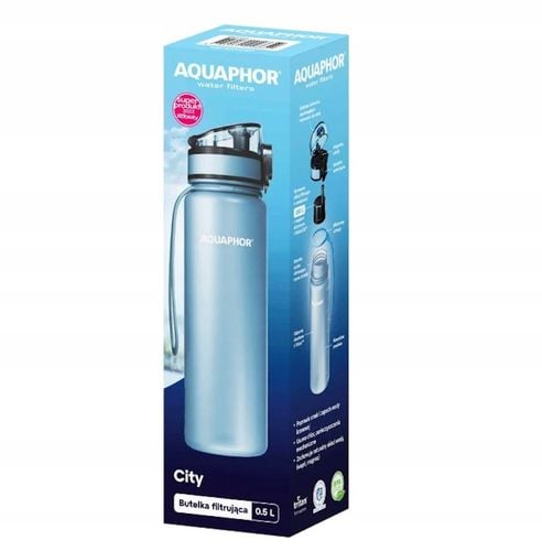 NOWOŚĆ! Błękitny Bidon Butelka filtrująca filtr AQUAPHOR CITY 0,5 L na Arena.pl