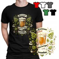 KOSZULKA T-SHIRT MĘSKI WZORY WYBÓR - PIWO ALKOHOL SZWAGIER PREZENT - XS