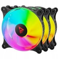 Wentylator do komputera Savio Blast Fan Set 120mm 3 sztuki ARGB Czarny