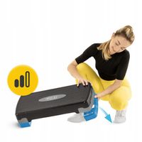 STEP SCHODEK DO ĆWICZEŃ AEROBIKU FITNESS 2 STOPNIOWY REGULOWANY WYTRZYMAŁY