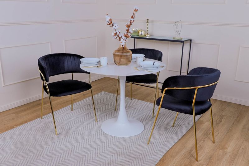 Krzesło Margo zielone tapicerowane zdjęcie 2