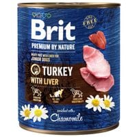 mokra karma dla psa indyk wątróbka brit premium by nature 800g turkey liver
