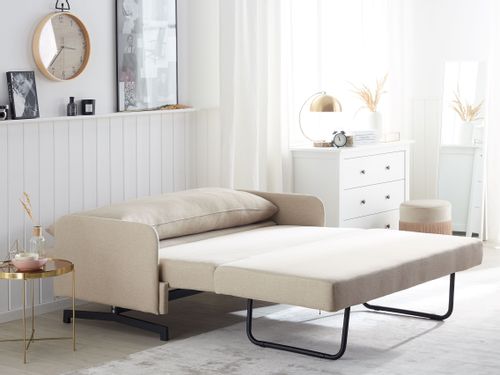 Sofa rozkładana beżowa BELFAST na Arena.pl