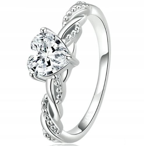 pierścionek serce kryształ srebro 17mm rozm. 14 SimplyMe + GRATIS na Arena.pl