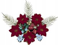 Stroik grób Boże Narodzenie święta kompozycja sztuczna kwiaty STANPOL