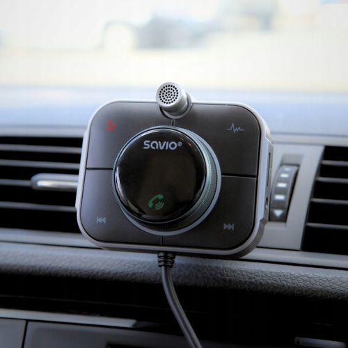 Transmiter FM Bluetooth Ładowarka USB QC SAVIO TR-14 Zestaw na Arena.pl