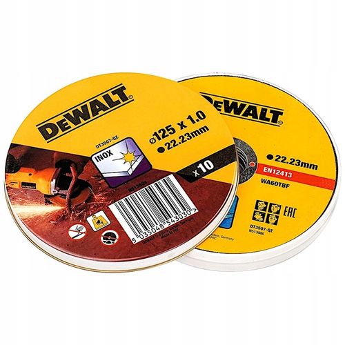 DEWALT TARCZA DO METALU INOX 125X1MM 10SZT DT3507 na Arena.pl