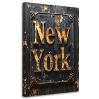 Obraz do salonu biura loftu, Napis Nowy Jork Typografia imitacja