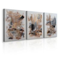 Obrazy Ścienne Do Salonu Set Abstrakcja Nowoczesny Styl Farba 90cm x 40cm