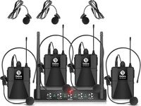 NIEKOMPLETNY System mikrofonowy bezprzewodowy UHF 4 kanały 4x headset