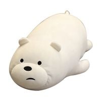 Pluszowa poduszka w kształcie misia IceBear, brązowa, 28 cm 90 cm