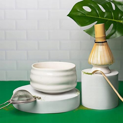 Zestaw Do Herbaty Matcha 5 Elementów Bambusowo-Ceramiczny na Arena.pl