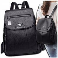 Plecak Czarny Damski skórzany Plecaczek Skóra Kangur szkoły pracy miejski