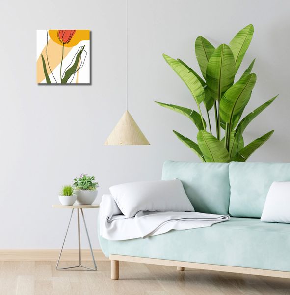 Obraz 30x30cm Przerysowany Tulipan zdjęcie 2