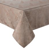 Obrus z żakardowym wzorem ISLA 140X180 ciemnobeżowy