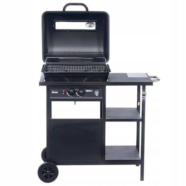 ACTIVA GRILL GAZOWY OGRODOWY IBIZA 2-palniki 5,5 kW piezo, PÓŁKI BOCZNE zdjęcie 1