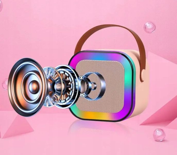 GŁOŚNIK BLUETOOTH PRZENOŚNY KARAOKE RGB 2 MIKROFONY USB SD MINI JACK zdjęcie 4