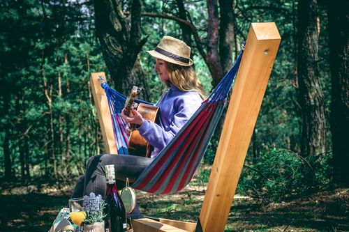 Duży hamak ogrodowy jednoosobowy 200x85cm na Arena.pl