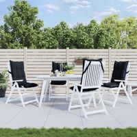 Poduszki na krzesła z wysokim oparciem, 4 szt., czarne, Oxford