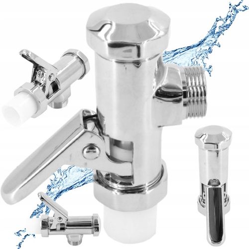 AUTOMAT SPŁUKUJĄCY 3/4" DN20 SPŁUCZKA ZAWÓR PRZYCISK WC CHROMOWANY na Arena.pl