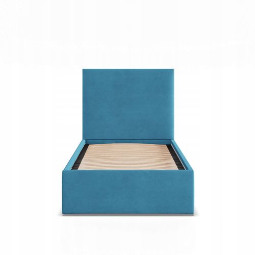 Łóżko Ramowe PAOLA TURKUSOWE JEDNOOSOBOWE Tapicerowane Pojedyncze VELVET na Arena.pl