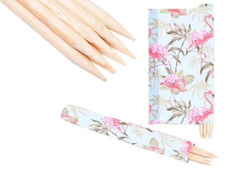 PARAWAN PLAŻOWY Różowe flamingi z indywidualnym napisem 4 PANELE 74.4 na Arena.pl