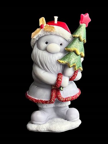 ŚWIECA Z WOSKU PSZCZELEGO ŚWIĘTY MIKOŁAJ Z CHOINKĄ 1 SZT na Arena.pl