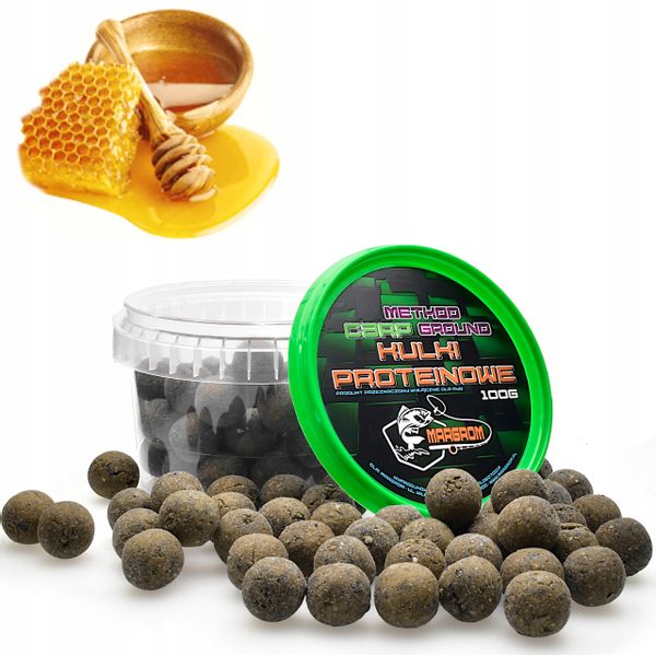 KULKI PROTEINOWE MARGROM 16mm 100g MIÓD zdjęcie 1