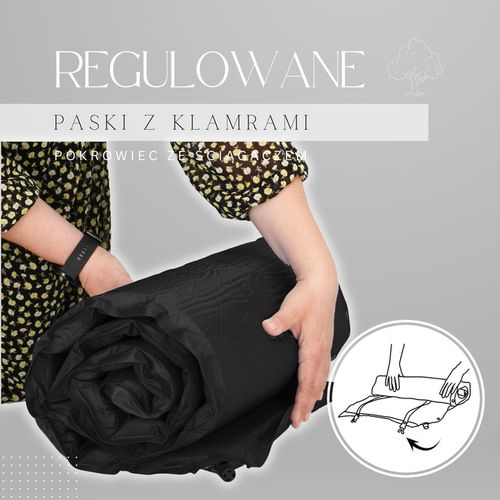 Mata samopompująca 180 cm mata turystyczna biwakowa z pokrowcem czarna na Arena.pl