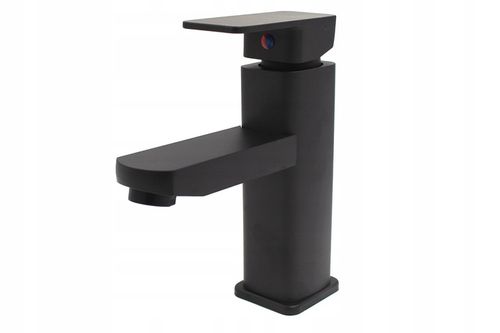 BATERIA ŁAZIENKOWA UMYWALKOWA KRAN DO UMYWALKI NISKI NABLATOWY CZARNY na Arena.pl