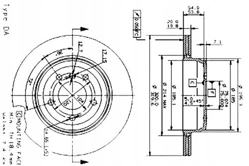 TARCZA HAM TYL 320X20 V BREMBO na Arena.pl