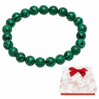 Bransoletka damska koraliki z malachitu