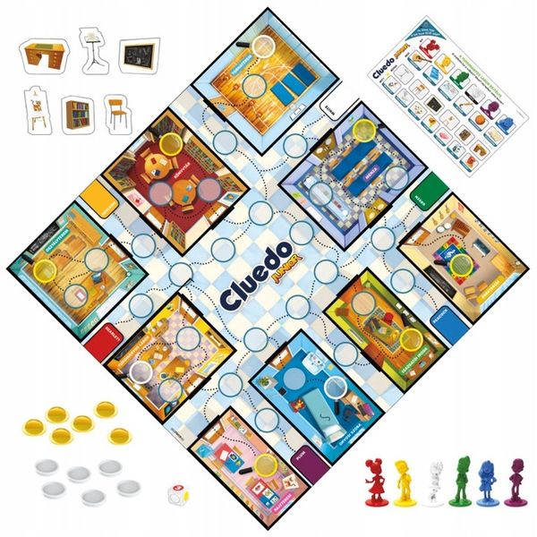HASBRO GRA CLUEDO JUNIOR PLUS 2W1 PL F6419 zdjęcie 5
